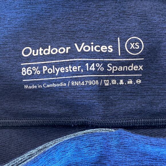 Outdoor Voices Blue Colorblock High-Waisted Leggings XS athlisure sporty street - Picture 7 of 8